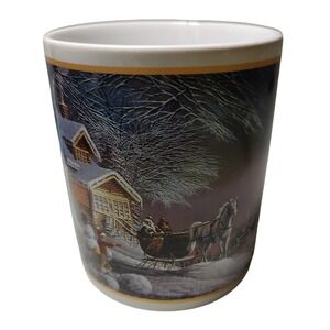 Vintage Terry Ridlin Coffee Mug Cup Art Winter‎ Wonderland The Hadley Collection